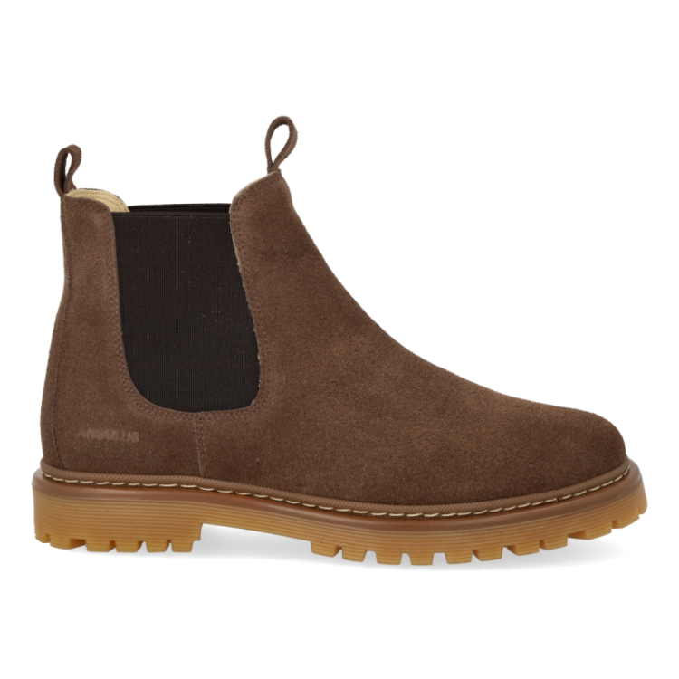 chelsea boot on track sole dark taupe brow