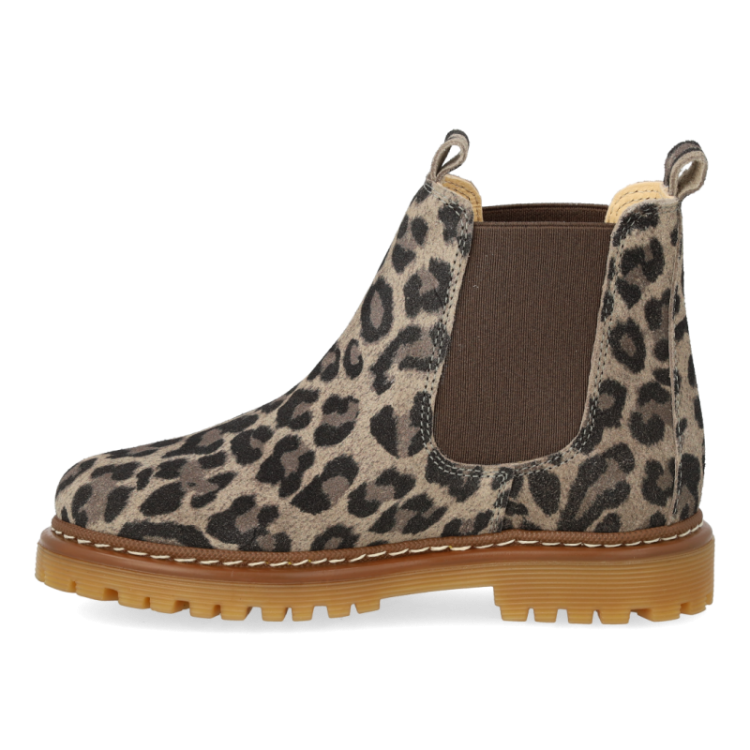 chelsea boot on track sole beige leo brown