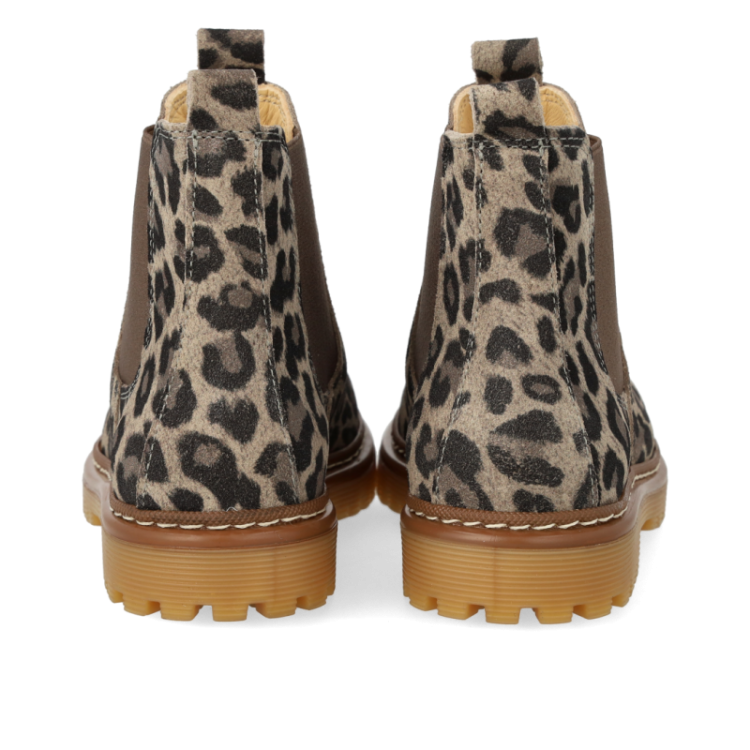 chunky chelsea boot beige leo brown