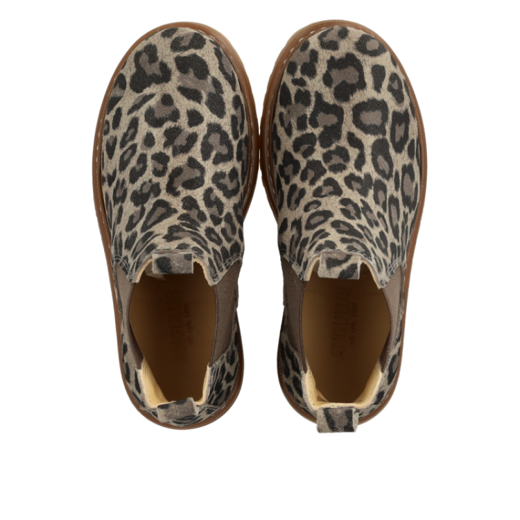 chunky chelsea boot beige leo brown