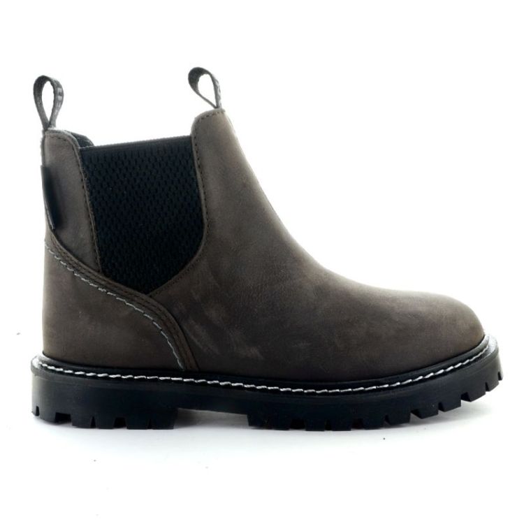 chelsea boot with brogue pat dark brown blac