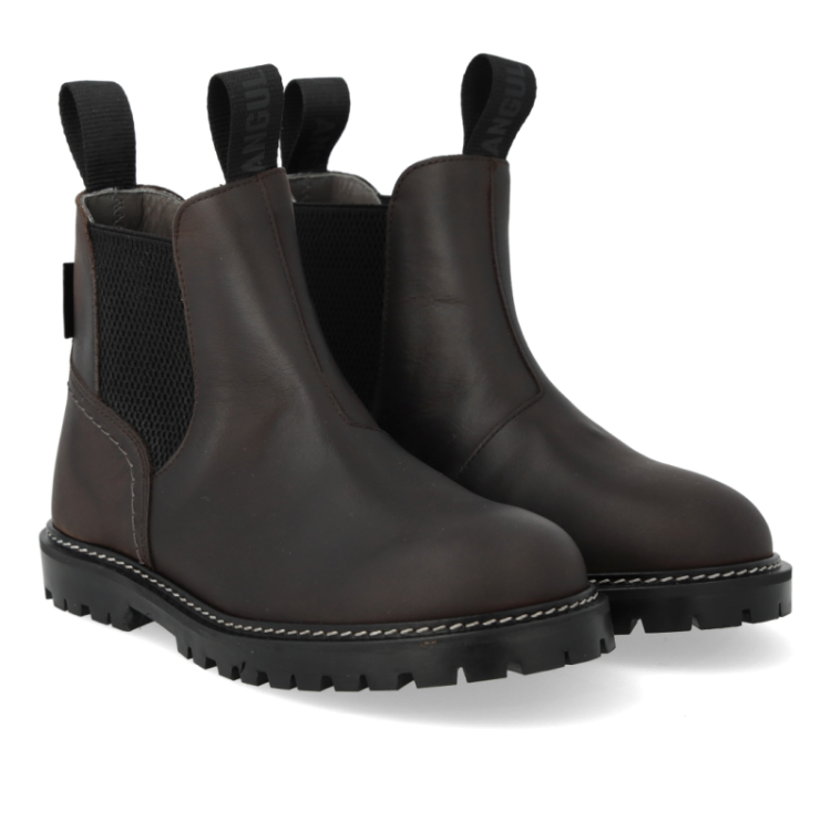 chelsea boot with tex dark brown blac
