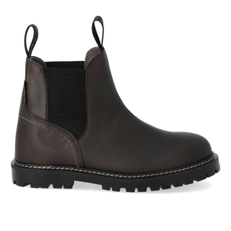 chelsea boot with tex dark brown blac