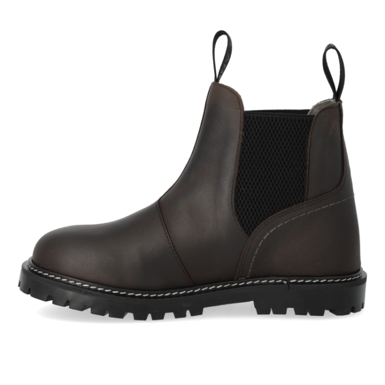 chelsea boot with tex dark brown blac