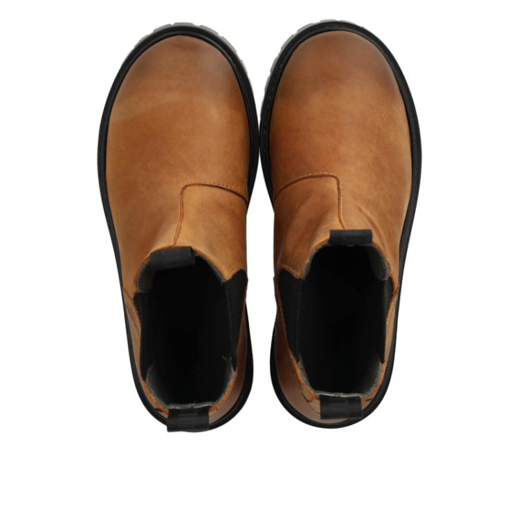 chelsea boot with tex cognac black