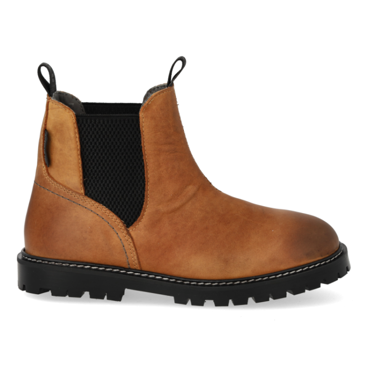 chelsea boot with tex cognac black