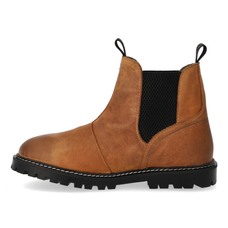 chelsea boot with tex cognac black