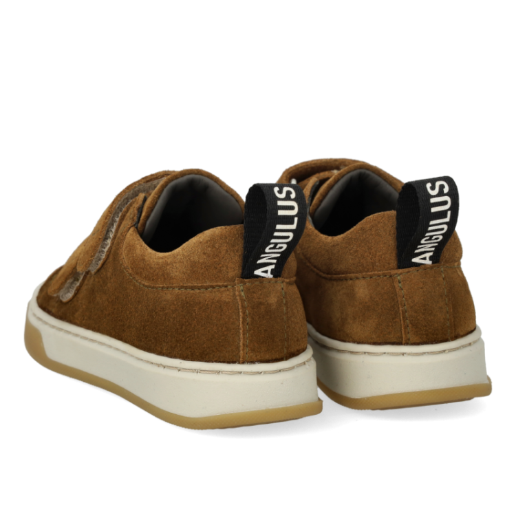 suede sneaker with logo strop mustard
