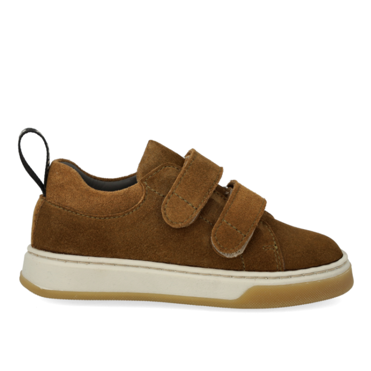 suede sneaker with logo strop mustard