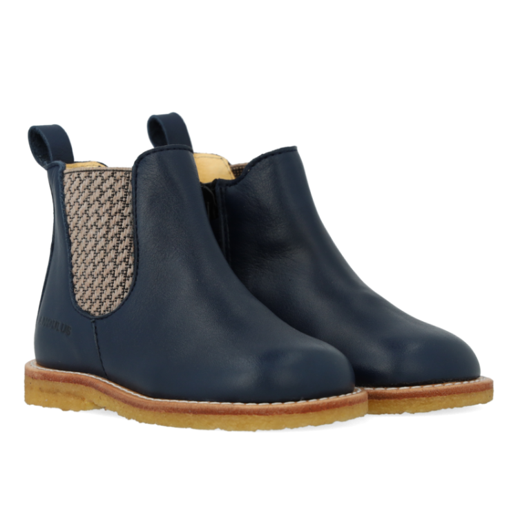 classic chelsea boot navy check elas