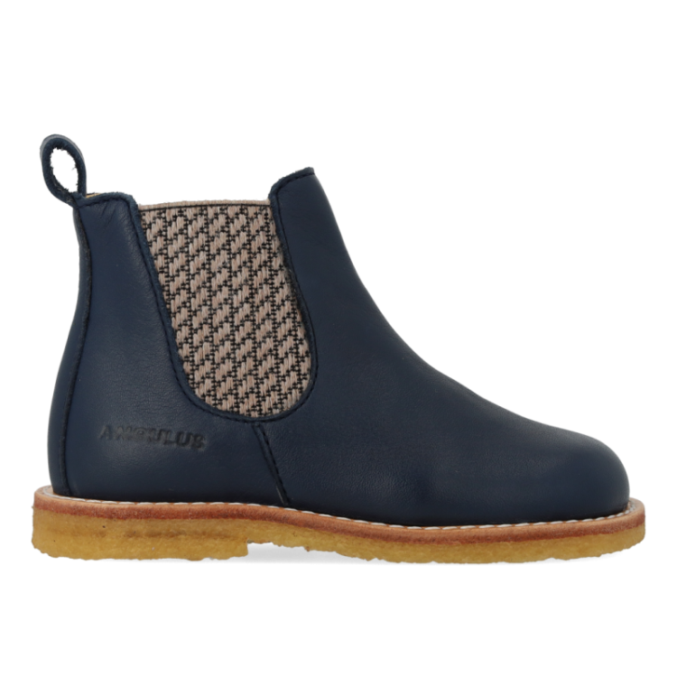 classic chelsea boot navy check elas