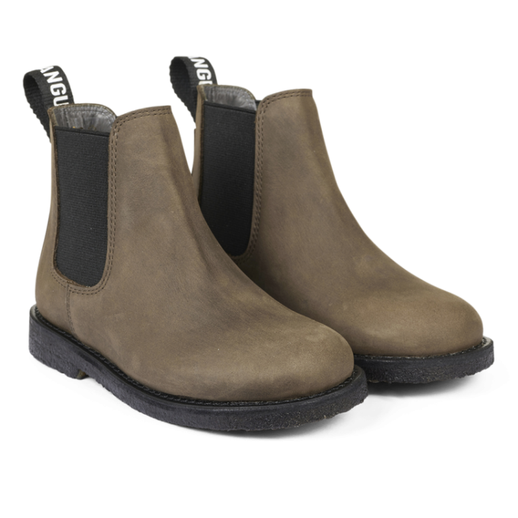 chelsea boot with logo tape dark olive 