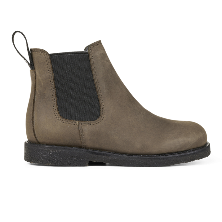 chelsea boot with logo tape dark olive 