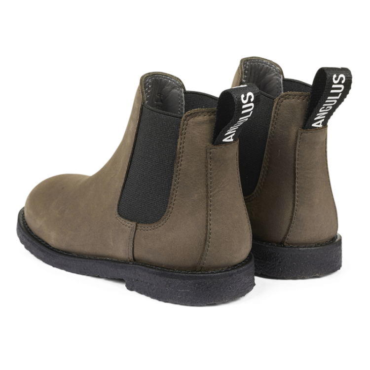 chelsea boot with logo tape dark olive 