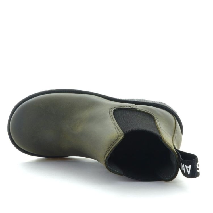 chelsea boot with logo tape dark olive 