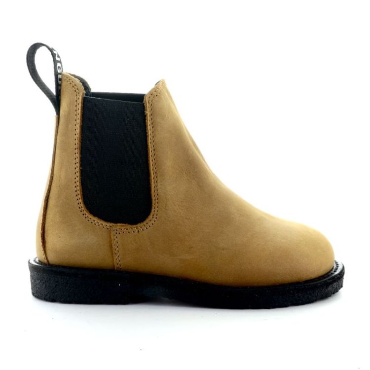 chelsea boot with logo tape cognac 