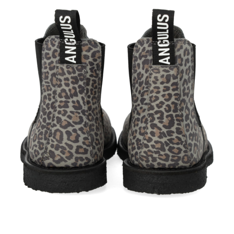 chelsea boot with logo tape grey leopard