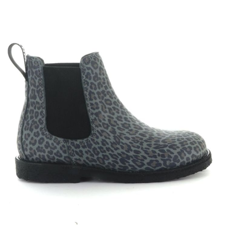 chelsea boot with logo tape grey leopard