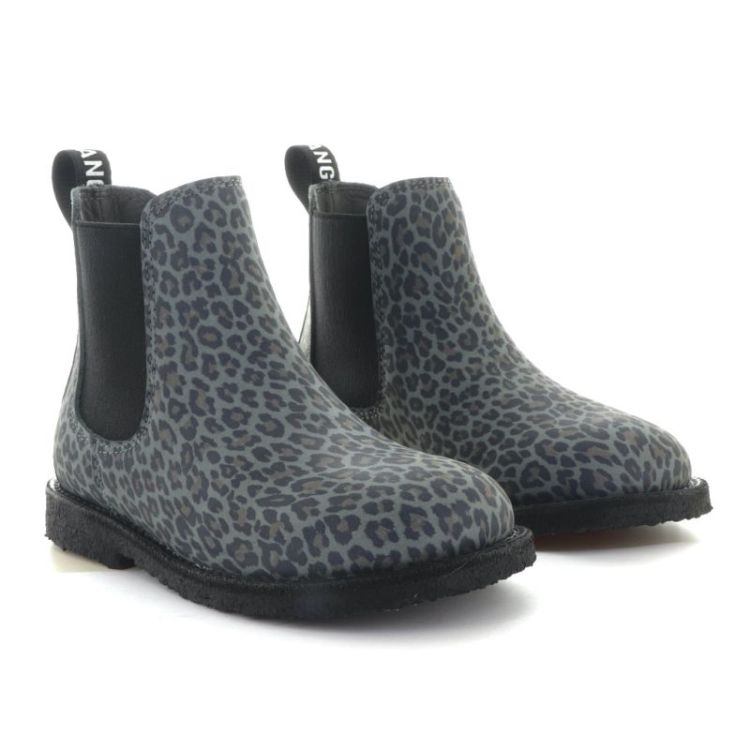 chelsea boot with logo tape grey leopard