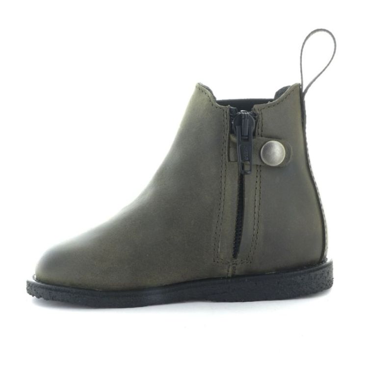 chelsea boot with logo tape dark olive blac