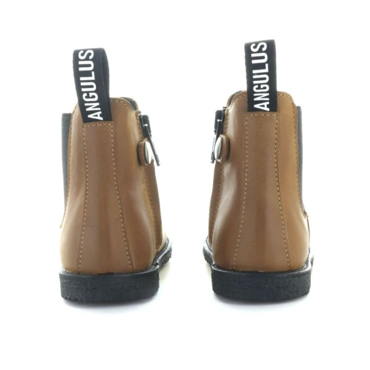 chelsea boot with logo tape cognac black