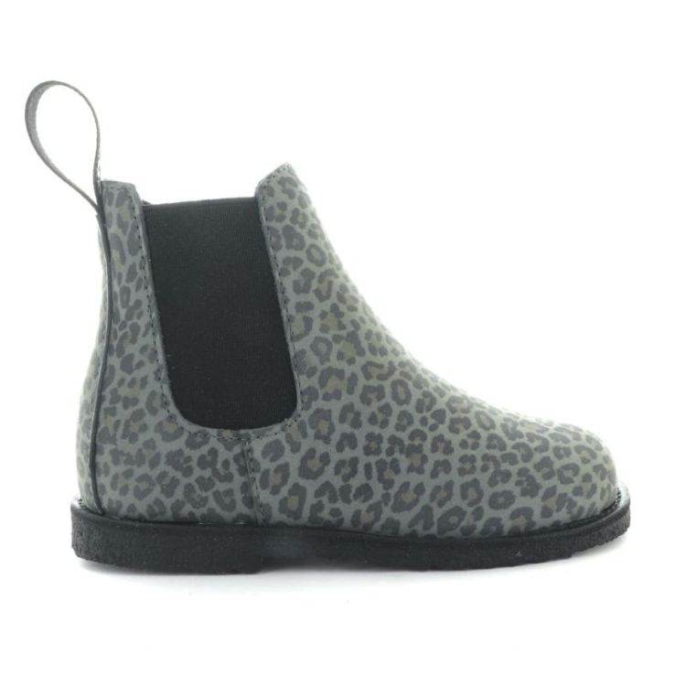 chelsea boot with logo tape grey leopard bl