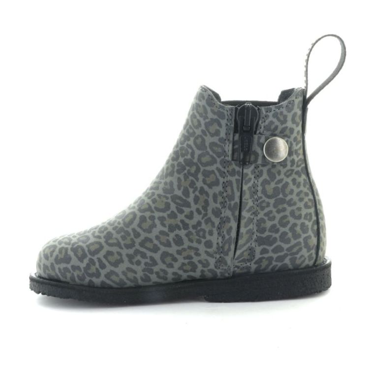 chelsea boot with logo tape grey leopard bl