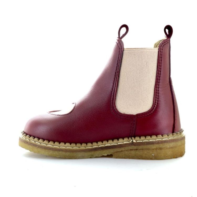 chelsea boot with heart berry rosebud