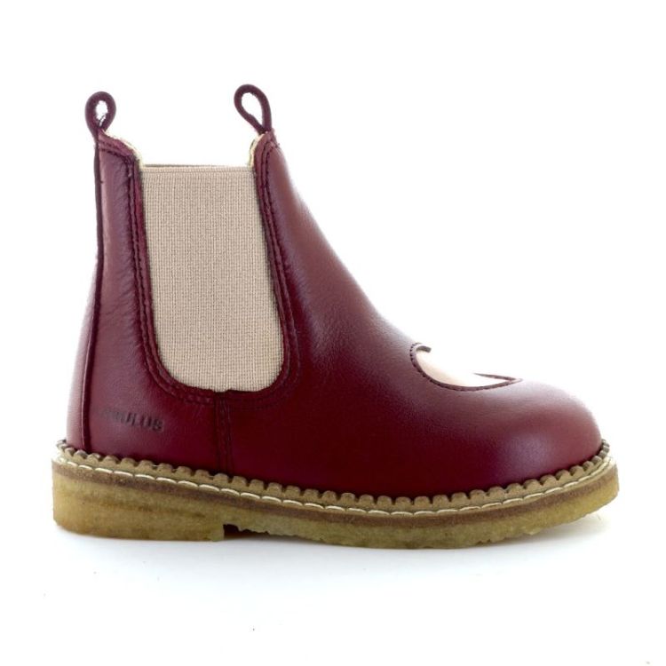 chelsea boot with heart berry rosebud