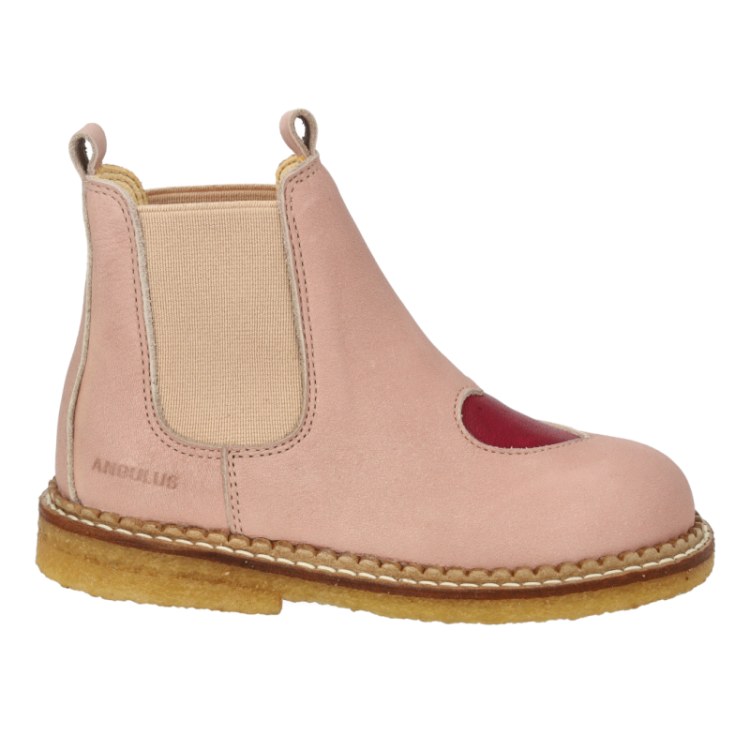 chelsea boot with heart rosebud berry