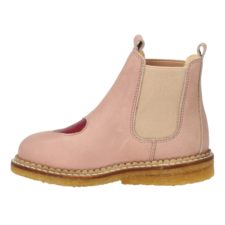 chelsea boot with heart rosebud berry