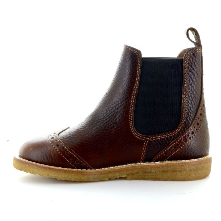 chelsea boot with brogue medium brown