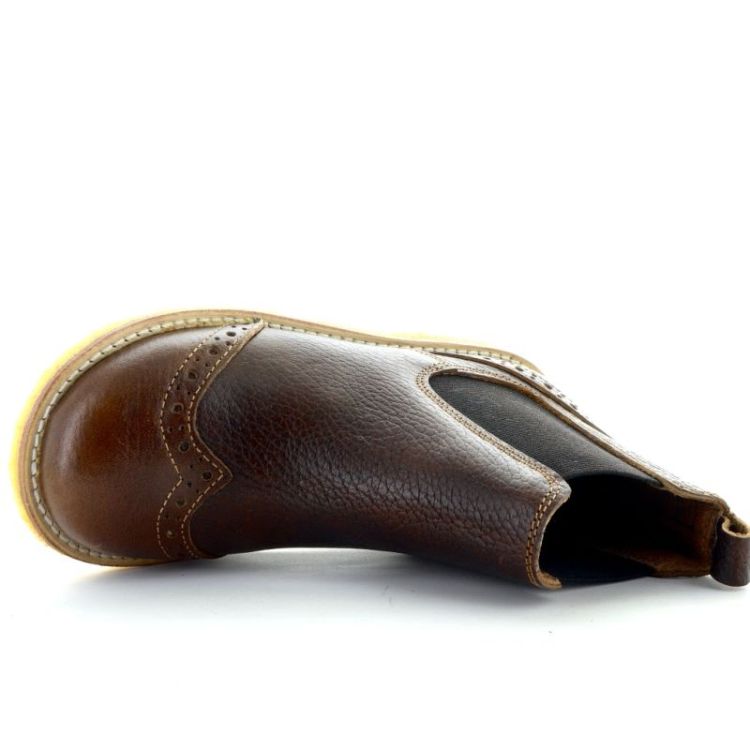 chelsea boot with brogue medium brown