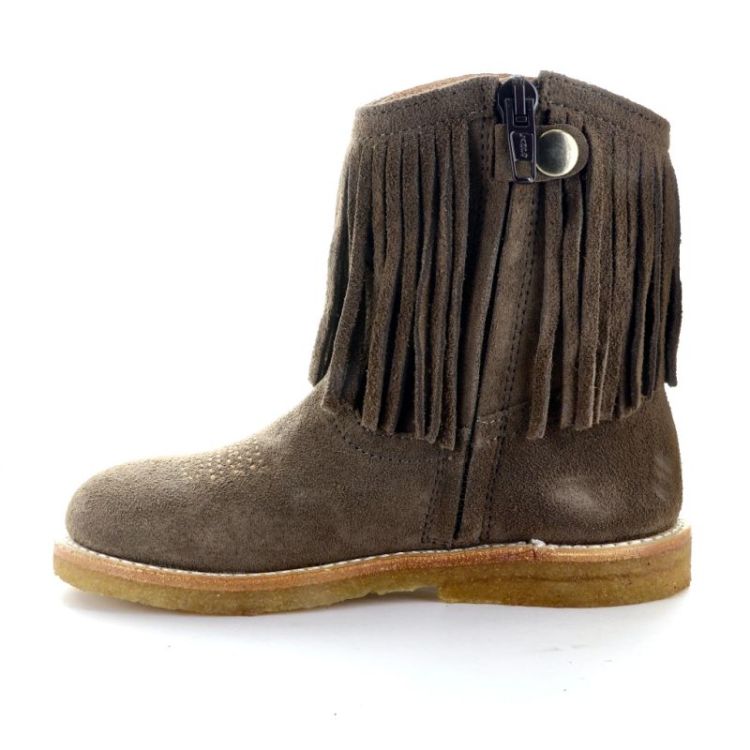 boot with fringes dark taupe brow