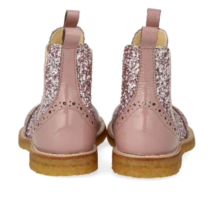 chelsea boot w brogue lace pat faded rose