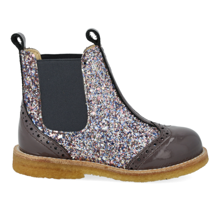 chelsea boot w brogue lace pat lavender