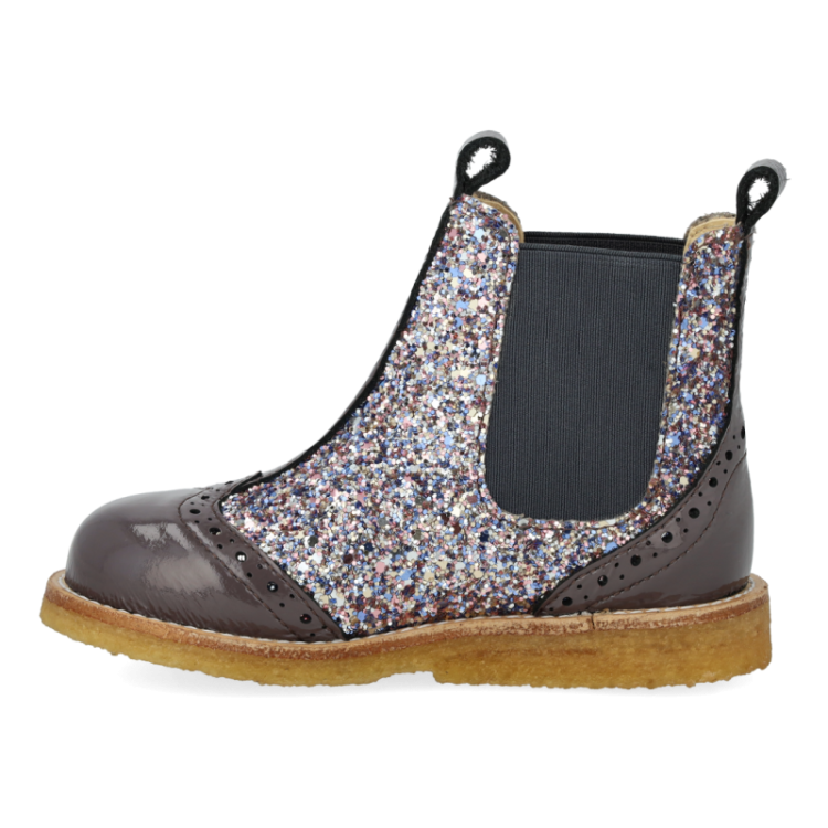 chelsea boot w brogue lace pat lavender