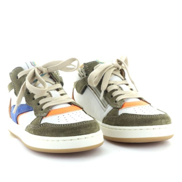 mid sneaker bianco salvia