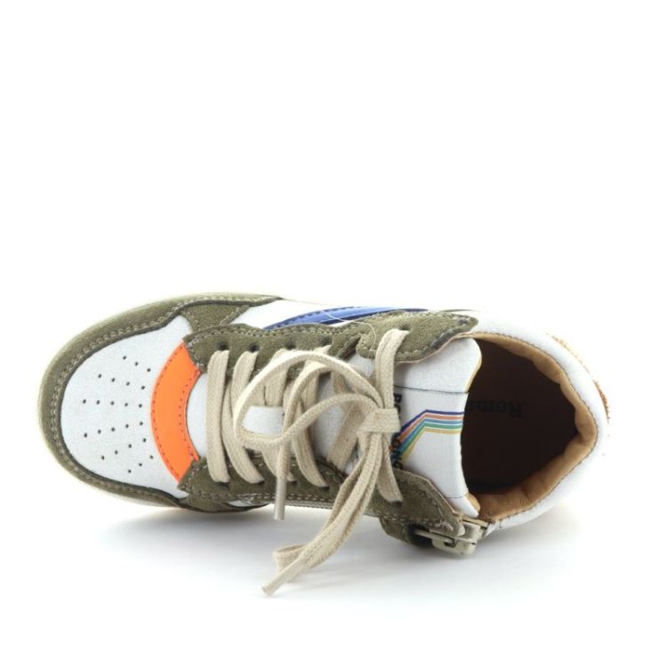 mid sneaker bianco salvia
