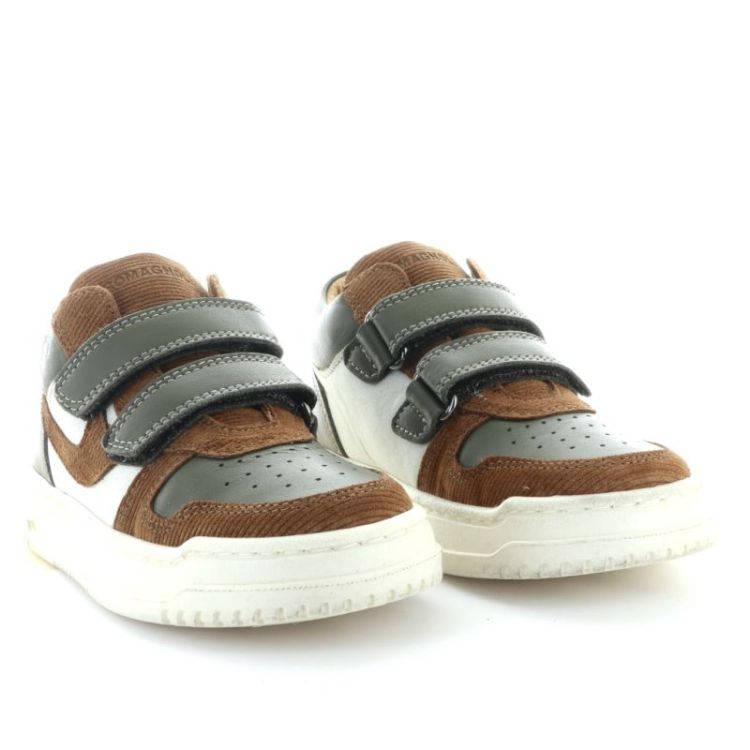 mid sneaker bianco cuoio