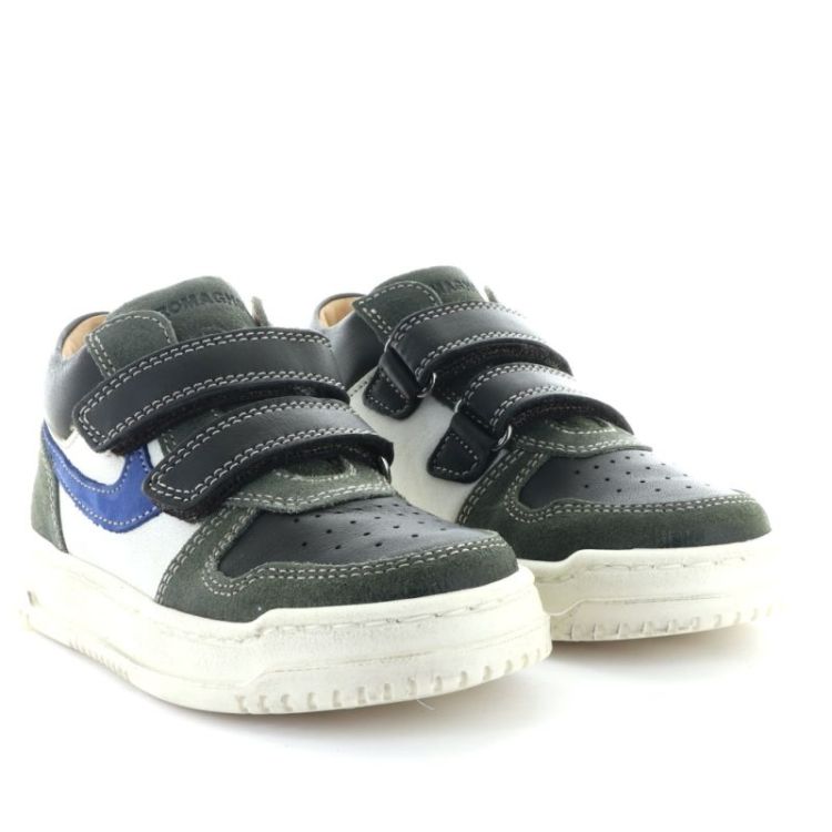mid sneaker bianco verde