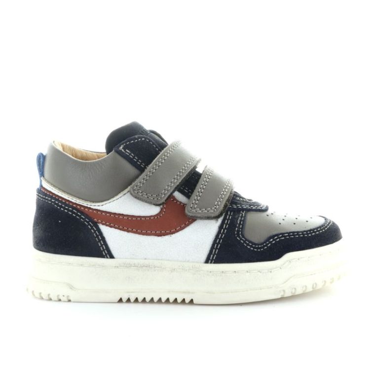 mid sneaker bianco blu