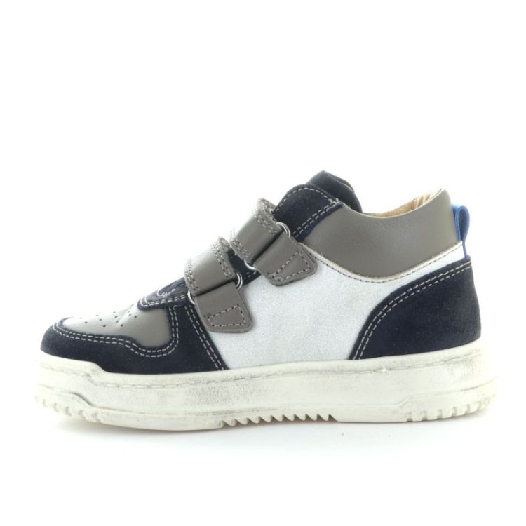 mid sneaker bianco blu