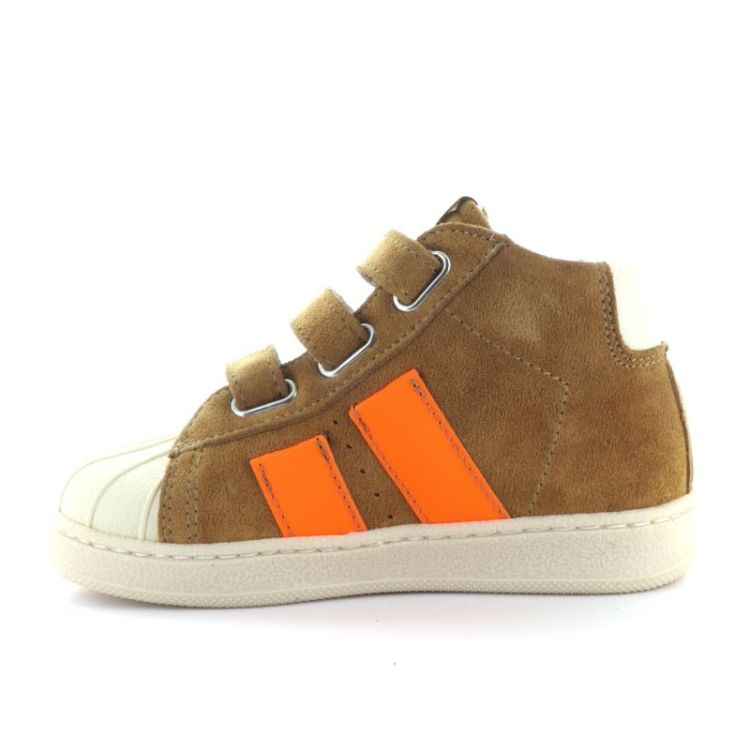 mid sneaker cuoio fluo