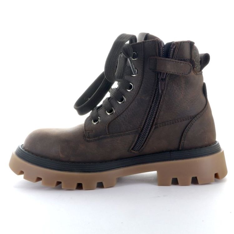 lace-up bootie coffee