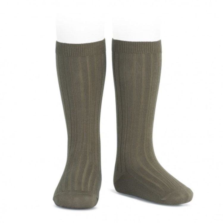 basic rib knee high socks 350 mink