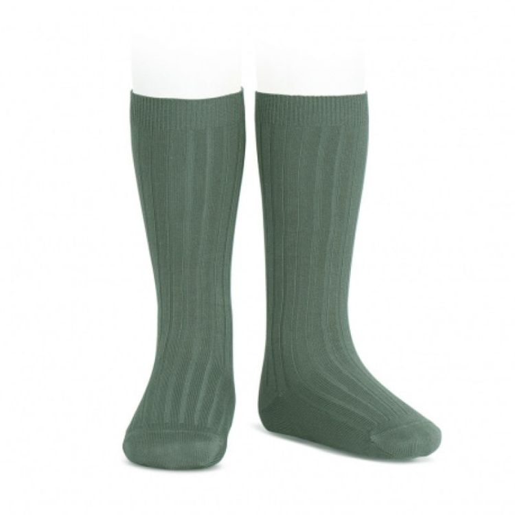 basic rib knee high socks 761 lichen
