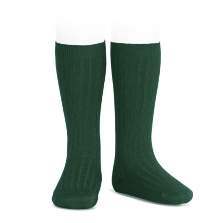 basic rib knee high socks 780 bottle gree