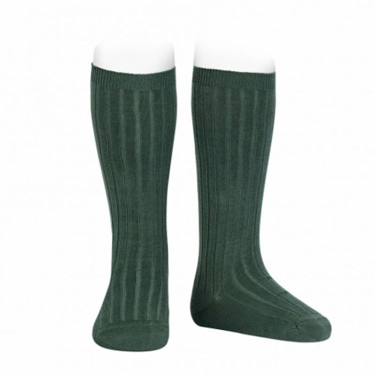 basic rib knee high socks 795 pine