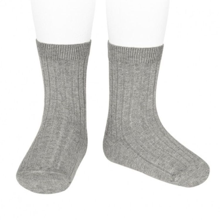 basic rib short socks 221 aluminium